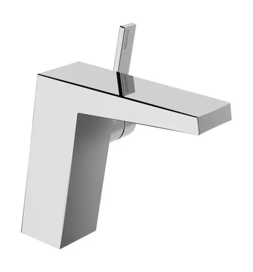 Einhebelmischer in modernem Design von HANSA aus verchromtem Material, geeignet für die Montage an einem Waschbecken.
